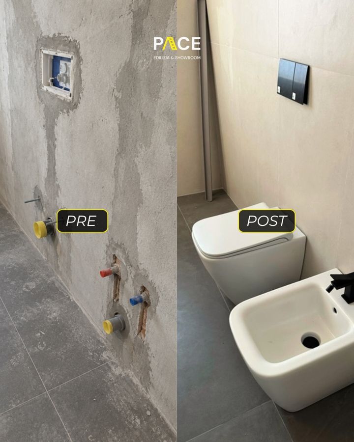 I sanitari prima e dopo i lavori